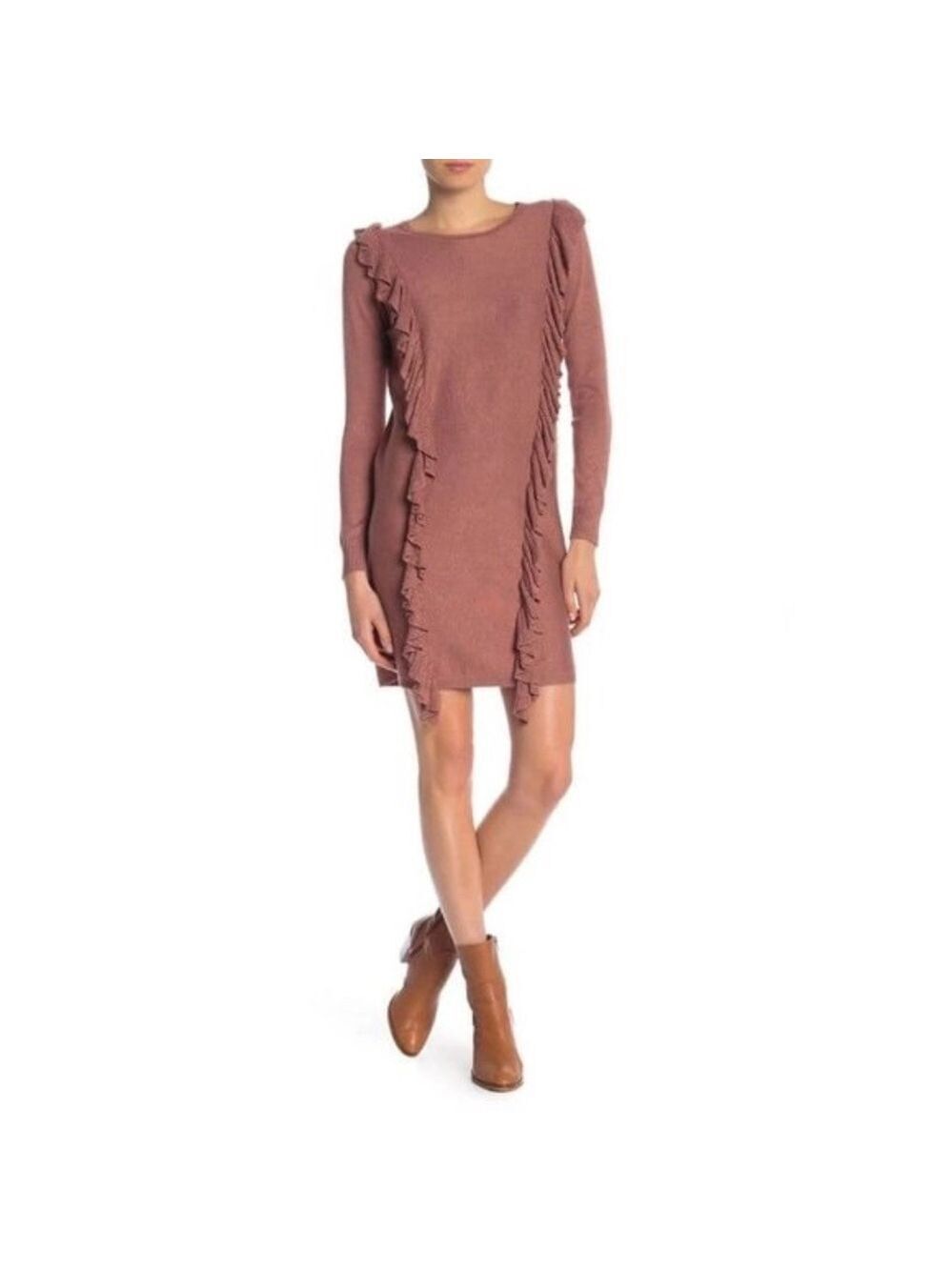 Solutions Princess Cinnaheath Ruffle Sweater Dress